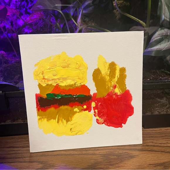 “Burger&Fries” Acrylic Painting by Talented Dachshund - Picture 8 of 8